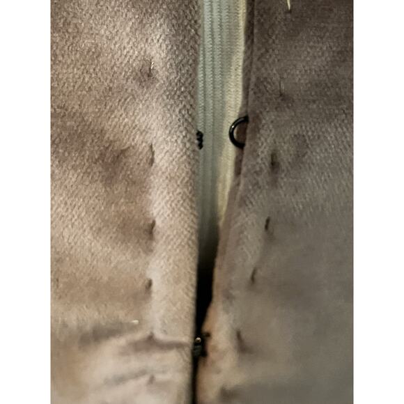 NORMAN AMBROSE Vintage Velvet Jacket •S•Brown Jeweled Blazer Brown Peplum Fitted - Picture 9 of 14